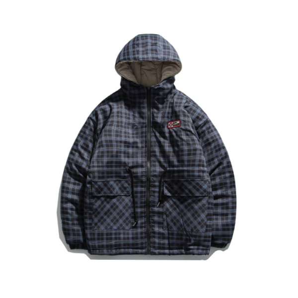 타탄체크 후드 패딩 자켓Tartan check hooded padded jacket(HEY-H0659)
