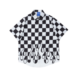 2컬러 체크보드 불 반팔 셔츠2 Color Checkboard Bull Short Shirt(A0304)