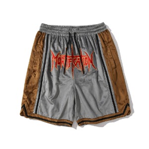 벨벳 자수 스트릿 캐주얼 반바지Velvet Embroidered Street Casual Shorts(A0579)