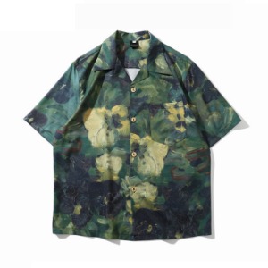하와이 플로럴 그린 반팔 셔츠Hawaii Floral Green Short Sleeve Shirt(A0502)