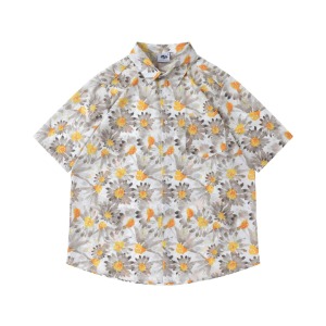 플로럴 디자인 반팔 셔츠floral design short sleeve shirt(A0426)