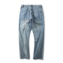 크로스 자수 워싱 팬츠cross-embroidered washed trousers(A0217)