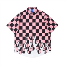 2컬러 체크보드 불 반팔 셔츠2 Color Checkboard Bull Short Shirt(A0304)