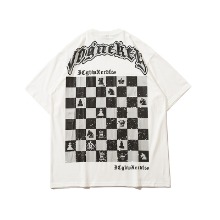 체스 보드 프린트 코튼 티셔츠Chess board-print cotton T(A0512)