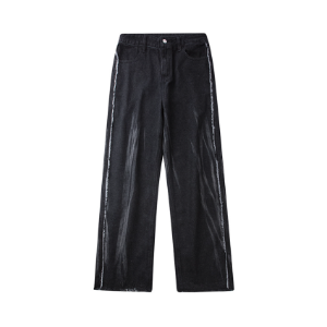 워싱 스트레이트 블랙 데님 팬츠Washed Straight Black Denim Pants(A0205)