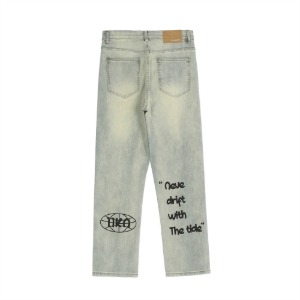 스트레이트 자수 데님 팬츠straight embroidered denim trousers(A0303)