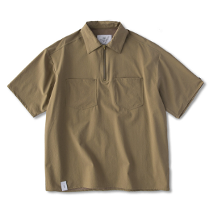 3컬러 투 포켓 반팔 집업 셔츠 two-pocket short-sleeved zip-up shirt(A0725)