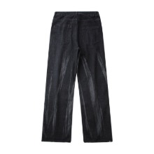 워싱 스트레이트 블랙 데님 팬츠Washed Straight Black Denim Pants(A0205)