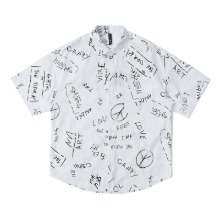 레터 풀 프린트 반팔 셔츠letter full print short sleeve shirt(A0405)